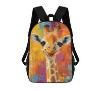 sinyumoney Colorful Giraffe Portrait Sacs À Dos Pour Enfants, Cartables Imprimés En 3D, Sacs À Dos Pour Élèves Du Primaire Et Du Collège (garçons Et Filles) 17inch