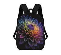 sinyumoney Colorful Glowing Flower Art Sacs À Dos Pour Enfants, Sac À Dos Scolaire Imprimé En 3D Pour Enfants, Sac À Dos De Voyage, Sac À Livres Pour Enfants 17inch Sac D'école