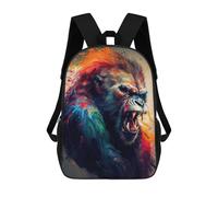 sinyumoney Colorful Gorilla Roar Sacs À Dos Imprimés En 3D Pour Enfants, Sacs D'école Tendance Pour Garçons, Élèves Du Primaire Et Du Collège 17inch