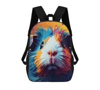 sinyumoney Colorful Guinea Pig Art Sac À Dos Scolaire Pour Adolescents, Imprimé En 3D, Ajustable, À Poches Tendance, Pour Enfants, Garçons, Filles, Étudiants Et Adolescents 17inch