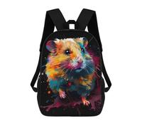 sinyumoney Colorful Hamster Sacs À Dos Pour Garçons, Cartables Imprimés En 3D, Sacs À Dos De Voyage Tendance Pour Garçons (primaire, Collège) 17inch