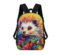 sinyumoney Colorful Hedgehog Garden-1 Sacs À Dos Imprimés En 3D Pour Enfants, Sacs D'école Tendance Pour Garçons, Élèves Du Primaire Et Du Collège 17inch