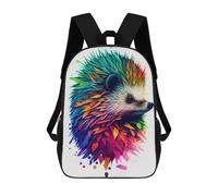 sinyumoney Colorful Hedgehog Illustration Sac À Dos Scolaire Pour Enfants, Imprimé En 3D, Pour Garçons, Élèves Du Primaire Et Du Collège 17inch