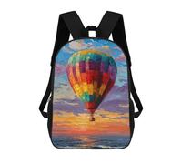sinyumoney Colorful Hot Air Balloon Sunset Sacs À Dos 17 Pouces Pour Enfants, Sacs D'école Imprimés En 3D Pour Élèves Du Primaire Et Du Collège, Garçons Et Filles