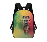 sinyumoney Colorful Hyena in Action Sacs À Dos Tendance Imprimés En 3D 17inch Sac D'école Décontracté Pour Enfants, Garçons, Élèves Du Primaire Et Du Collège