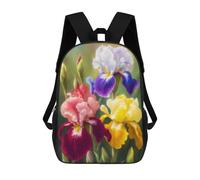 sinyumoney Colorful Iris Flower Bouquet Sac À Dos Enfant, Sac À Dos Anime, Grand Sac À Dos Enfant, Sac À Dos Imprimé En 3D Pour Enfants, Cartable, Cartable Pour Garçons Et Filles 17inch