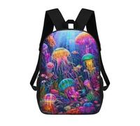 sinyumoney Colorful Jellyfish Underwater Scene Sacs À Dos, Sac À Dos Enfant, Sac D'école, Sac À Dos De Voyage Imprimé En 3D, Accessoire De Mode, Sac À Dos Imperméable Pour Enfants 17inch