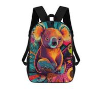 sinyumoney Colorful Koala Art Electric Koala Funky Australian Animal Sacs À Dos Pour Enfants, Cartables Imprimés En 3D, Sacs À Dos Pour Élèves Du Primaire Et Du Collège (garçons Et Filles) 17inch