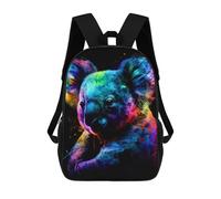 sinyumoney Colorful Koala Artwork Sac À Dos Scolaire Pour Enfants, Sac À Dos De Voyage Décontracté, Grand Sac À Dos Pour Garçons Et Filles 17inch