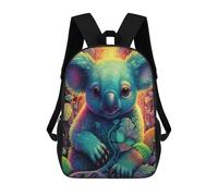 sinyumoney Colorful Koala in Fantasy Forest Sac À Dos Pour Garçons Et Adolescents, Sacs À Dos Pour Filles, Sacs À Dos Pour Tout-petits, Sacs À Livres Pour L'école Primaire Et Le Collège 17inch