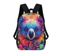 sinyumoney Colorful Koala Portrait-1 Sac À Dos Enfant, Sac D'école, Sac À Dos Imprimé 3D Avec Motif De Dessin Animé, Grande Capacité, Pour Garçons Et Filles 17inch