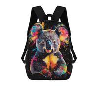 sinyumoney Colorful Koala Portrait Sac À Dos Scolaire Pour Enfants Imprimé En 3D, Idéal Pour Les Voyages Et Les Livres 17inch
