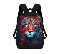 sinyumoney Colorful Leopard Art Print-1 Sacs À Dos Pour Enfants 17inch Sac À Dos Scolaire, Sac D'école Imprimé En 3D Pour Garçons, Élèves Du Primaire Et Du Collège