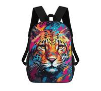 sinyumoney Colorful Leopard Art Print-15 Sacs À Dos Décontractés Pour Enfants, Sacs D'école Pour Adolescents, Filles Et Garçons, Sacs À Dos Pour Livres 17inch