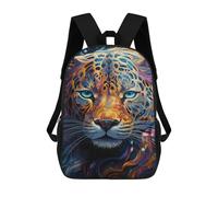 sinyumoney Colorful Leopard Art Print-2 Sacs À Dos Pour Enfants, Sac À Dos Scolaire Imprimé En 3D Pour Enfants, Sac À Dos De Voyage, Sac À Livres Pour Enfants 17inch Sac D'école