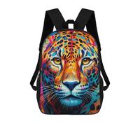 sinyumoney Colorful Leopard Portrait-22 Sac À Dos Scolaire Imprimé En 3D Pour Garçons Et Filles, Sac À Dos Pour Enfants, Sac De Voyage 17inch