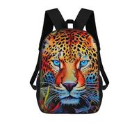 sinyumoney Colorful Leopard Portrait-28 Sac À Dos Enfant, Sac D'école, Sac À Dos Imprimé 3D Avec Motif De Dessin Animé, Grande Capacité, Pour Garçons Et Filles 17inch