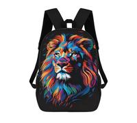sinyumoney Colorful Lion Art Print-38 Sacs À Dos Pour Enfants 17inch Sac À Dos Scolaire, Sac D'école Imprimé En 3D Pour Garçons, Élèves Du Primaire Et Du Collège