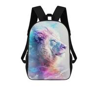 sinyumoney Colorful Lion Art Print -4 Sacs À Dos Imprimés En 3D Pour Enfants 17inch Sacs À Dos Tendance Et Décontractés Pour La Journée, Sacs De Voyage, Sacs À Dos D'extérieur Pour Garçons Et Filles