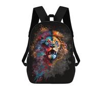 sinyumoney Colorful Lion Art Print-40 Sacs À Dos Pour Enfants 17inch Sac À Dos Scolaire, Sac D'école Imprimé En 3D Pour Garçons, Élèves Du Primaire Et Du Collège