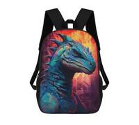 sinyumoney Colorful Lizard Portrait Sac À Dos Scolaire Pour Enfants, Imprimé En 3D, Tendance Et Décontracté, Pour Garçons, Élèves Du Primaire Et Du Collège 17inch