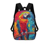 sinyumoney Colorful Macaw Painting Sac À Dos, Cartable Imprimé En 3D, Sac À Goûter, Sac À Dos De Voyage, Sac À Dos Entre Amis, Sac À Dos Scolaire Pour Filles Et Garçons 17inch