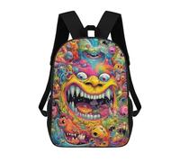 sinyumoney Colorful Monster Mash-Up Sac À Dos En Peluche À Motif Dessin Animé, Sac À Dos 3D Pour Enfants, Idée Cadeau D'anniversaire Pour Garçons Et Filles 17inch