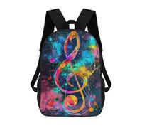 sinyumoney Colorful Music Notes Art Print-1 Sacs À Dos Pour Enfants, Sac À Dos Scolaire Imprimé En 3D Pour Enfants, Sac À Dos De Voyage, Sac À Livres Pour Enfants 17inch Sac D'école