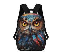 sinyumoney Colorful Mystical Owl Artwork -1 Sacs À Dos Imprimés En 3D Pour Enfants, Sacs D'école Tendance Pour Garçons, Élèves Du Primaire Et Du Collège 17inch