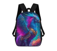 sinyumoney Colorful Mythical Creature Sac À Dos Scolaire Pour Enfants, Imprimé En 3D, Sac À Dos Tendance Pour Garçons, Élèves Du Primaire Et Du Collège 17inch