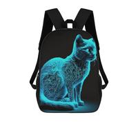 sinyumoney Colorful Neon Cat Sacs À Dos Pour Enfants, Cartables Imprimés En 3D, Sacs À Dos Pour Élèves Du Primaire Et Du Collège, Garçons Et Filles 17inch