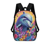 sinyumoney Colorful Ocean Friends Sac À Dos Imprimé En 3D, Sac D'école Décontracté Et Tendance Pour Enfants, Sac D'école Pour Garçons, Collégiens 17inch