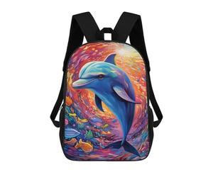 sinyumoney Colorful Ocean Wave Sac À Dos Enfant, Sac D'école, Sac À Dos Imprimé 3D Avec Motif De Dessin Animé, Grande Capacité, Pour Garçons Et Filles 17inch