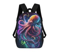sinyumoney Colorful Octopus Artwork -1 Sac À Dos Scolaire Pour Enfants, Sac À Dos De Voyage Décontracté, Grand Sac À Dos Pour Garçons Et Filles 17inch