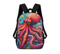 sinyumoney Colorful Octopus Artwork-7 Sacs À Dos Imprimés En 3D Pour Enfants, Sacs D'école Tendance Pour Garçons, Élèves Du Primaire Et Du Collège 17inch