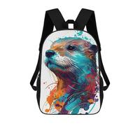 sinyumoney Colorful Otter Animals Sac À Dos Scolaire Pour Adolescents, Imprimé En 3D, Ajustable, À Poches Tendance, Pour Enfants, Garçons, Filles, Étudiants Et Adolescents 17inch