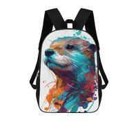 sinyumoney Colorful Otter Illustration Sac À Dos Pour Garçons Et Adolescents, Sacs À Dos Pour Filles, Sacs À Dos Pour Tout-petits, Sacs À Livres Pour L'école Primaire Et Le Collège 17inch
