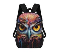 sinyumoney Colorful Owl Abstract Art Sac À Dos Enfant, Cartable, Sacs À Dos Scolaires Imprimés En 3D Pour Élèves Du Primaire Et Du Collège, Cadeau D'anniversaire Pour Adolescents 17inch