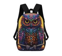 sinyumoney Colorful Owl Illustration-1 Sac À Dos Scolaire Imprimé En 3D, Sac À Dos Tendance Pour Enfants, Sac À Dos Pour Garçons, Élèves Du Collège 17inch
