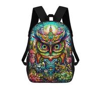 sinyumoney Colorful Owl Illustration-9 Sac À Dos Imprimé 3D Pour Enfants, Sac À Dos Léger Pour Écoliers Et Écoliers, Sac À Goûter Pour La Crèche 17inch