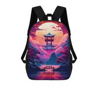sinyumoney Colorful Painting Japanese Sac À Dos Imprimé En 3D Pour Enfants, Sac D'école, Sac De Voyage Grande Capacité, Sac À Livres, Sac À Dos Pour Enfants 17inch