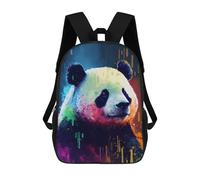 sinyumoney Colorful Panda Art Print-1 Sac À Dos En Peluche À Motif Dessin Animé, Sac À Dos 3D Pour Enfants, Idée Cadeau D'anniversaire Pour Garçons Et Filles 17inch