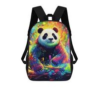 sinyumoney Colorful Panda Fantasy Sac À Dos Scolaire Pour Enfants, Sac À Dos De Voyage Décontracté, Grand Sac À Dos Pour Garçons Et Filles 17inch