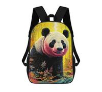 sinyumoney Colorful Panda in Autumn Forest Sac À Dos Pour Garçons Et Adolescents, Sacs À Dos Pour Filles, Sacs À Dos Pour Tout-petits, Sacs À Livres Pour L'école Primaire Et Le Collège 17inch