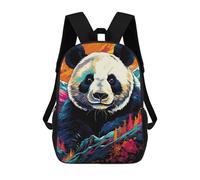 sinyumoney Colorful Panda Mountain Art Sac À Dos En Peluche À Motif Dessin Animé, Sac À Dos 3D Pour Enfants, Idée Cadeau D'anniversaire Pour Garçons Et Filles 17inch