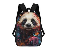 sinyumoney Colorful Panda Portrait Sac À Dos Pour Garçons Et Adolescents, Sacs À Dos Pour Filles, Sacs À Dos Pour Tout-petits, Sacs À Livres Pour L'école Primaire Et Le Collège 17inch