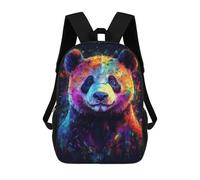 sinyumoney Colorful Panda Portrait Sac À Dos Scolaire Pour Adolescents, Imprimé En 3D, Ajustable, À Poches Tendance, Pour Enfants, Garçons, Filles, Étudiants Et Adolescents 17inch