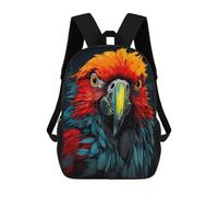 sinyumoney Colorful Parrot 17inch Sac À Dos Scolaire Imprimé En 3D Pour Enfants, Style Décontracté Et Tendance, Idéal Pour Les Voyages Et Les Études.