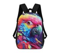 sinyumoney Colorful Parrot Artwork -3 Sacs À Dos Scolaires Pour Garçons Et Filles, Sacs À Dos Décontractés Pour Le Sport, Sacs À Dos De Grande Capacité Pour L'école Primaire 17inch