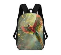 sinyumoney Colorful Parrot in Flight Sac À Dos Scolaire Imprimé En 3D, Sac À Dos Décontracté Pour Enfants, Sac D'école Imprimé En 3D Pour Garçons, Primaire Et Collège 17inch